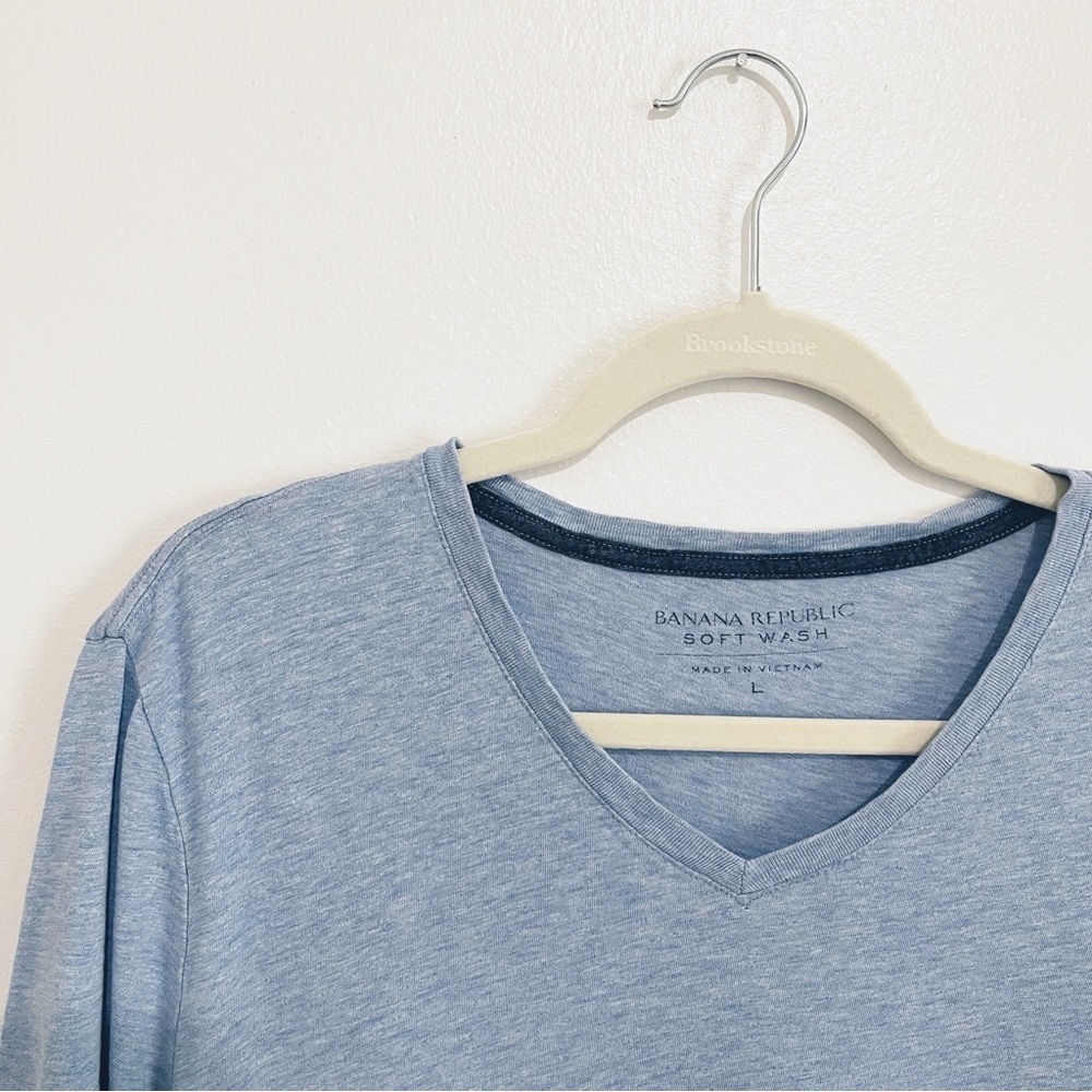 Banana Republic Men's 100% Cotton T-Shirts Lot Of 3 Short Sleeve V-Neck Tee Sz L - Picture 6 of 16